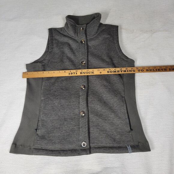 Woolrich Vest Womens Size Large Gray Button Front Fleece Lined Fall Cold Preppy - Picture 6 of 16